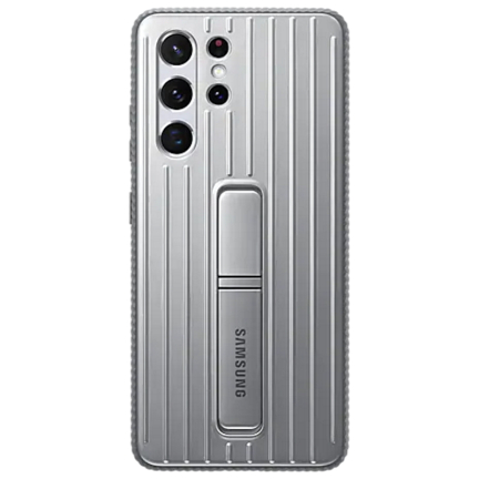 Чехол-накладка Galaxy S21 Ultra Protective Standing Cover Silver Silver (Серебристый)