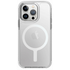 Чехол iPhone 15 Uniq Combat AF MagSafe White Clear