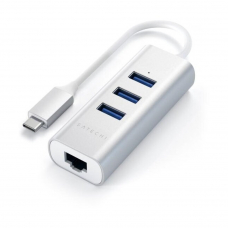 Адаптер Satechi 2 in 1 Type-C - Port 3-USB-A Silver