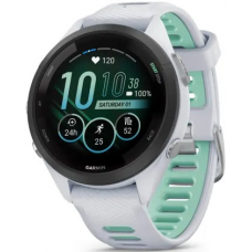 Garmin Forerunner 265S Black Bezel/Whitestone Case and Whitestone/Neo Tropic Silicone Band 42 mm